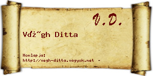 Végh Ditta névjegykártya